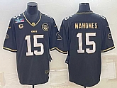 Men's Kansas City Chiefs #15 Patrick Mahomes Black Gold Super Bowl LVII Patch And 4-star C Patch Vapor Untouchable Limited Stitched Jersey,baseball caps,new era cap wholesale,wholesale hats